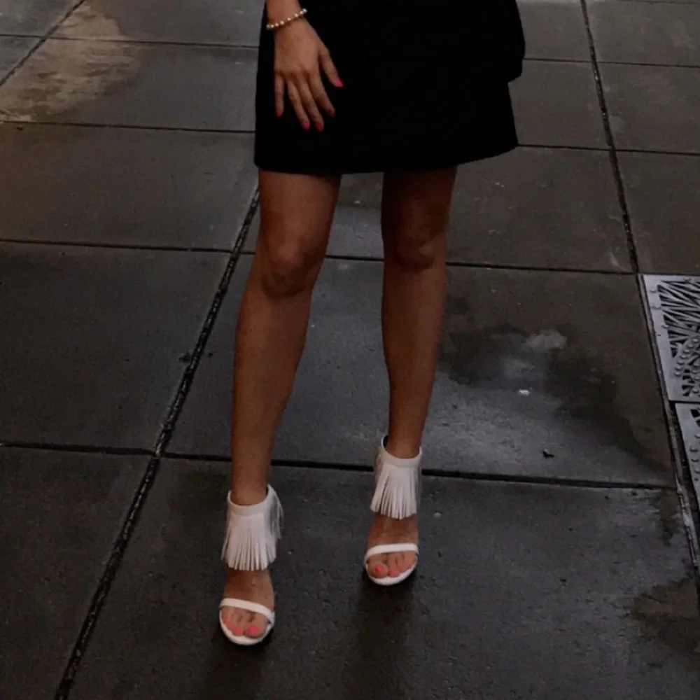 Stuart Weitzman Lovefringe Leather Sandals - Picture 1 of 7